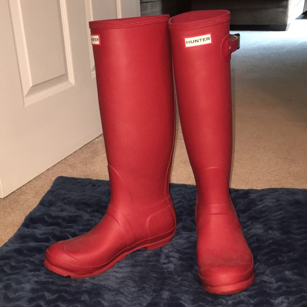 Red Hunter Boots